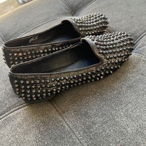 Steve Madden studded  black loafers